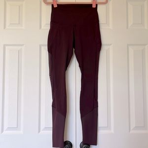 maroon lululemon size 6 leggings